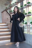 عبايه قماش شانتون تفته مع شك