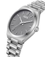 ساعة رجالية من الستيل بميناء رصاصي - Storm Grey