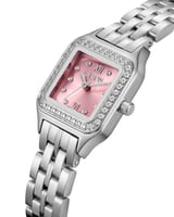 ساعة نسائية من الستيل بميناء وردي - Pink
