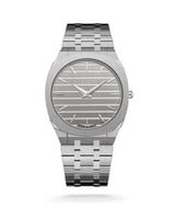 ساعة رجالية من الستيل بميناء رصاصي - Moonlight Gre...