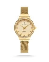 ساعة نسائية كلاسيكية باللون الذهبي - gold