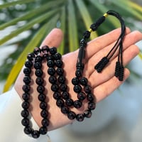 سبحة البكلايت الأسود الياقوتي