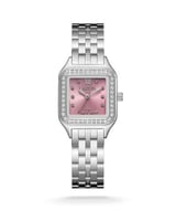 ساعة نسائية من الستيل بميناء وردي - Pink