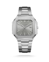 ساعة رجالية من الستيل بميناء رصاصي - Moonlight Gre...