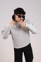 هودي رصاصي فاتح اوفر سايز