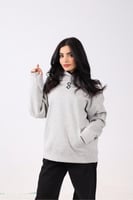 هودي دبل كاب رصاصي فاتح