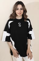 تيشرت أسود وابيض