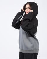 هودي أسود رصاصي