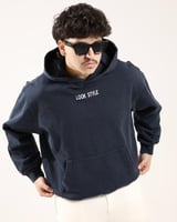 هودي أوفر سايز كحلي قصة بوكس