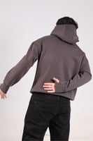 هودي اوفر سايز رمادي