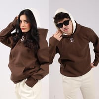 هودي اوفر سايز دبل كاب بني