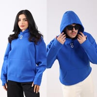 هودي اوفر سايز ازرق