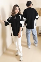 تيشرت أسود وابيض