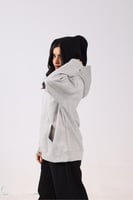 هودي دبل كاب رصاصي فاتح