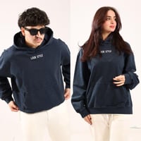 هودي أوفر سايز كحلي قصة بوكس