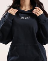 هودي أوفر سايز كحلي قصة بوكس