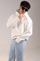 هودي اوفر سايز ابيض