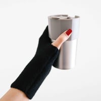 قفازات صوف شتوي أسود