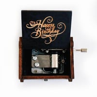 صندوق موسيقى أسود Happy Birthday