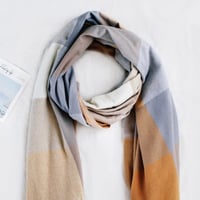 سكارف شتوي رمادي بيج