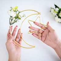 تعليقة لون ذهبي هلال العيد