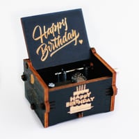 صندوق موسيقى أسود Happy Birthday