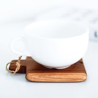 1 كوستر لوح خشب الأكاسيا