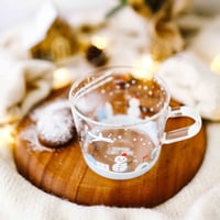 كوب زجاج Hello Winter