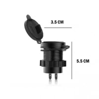 منفذ طبلون USB شحن سريع دائري مع مقياس فولت وأمبير...