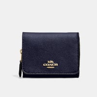 محفظة كوتش صغيرة ثلاثية الطي في قماش التوقيع