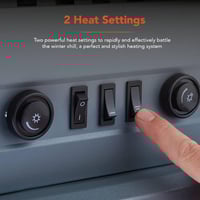 مدفئه رمادي بمقبض ذهبي