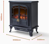 مدفئه اسود بمقبض ذهبي