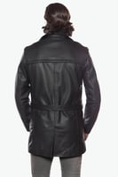 معطف بونو الجلدي للرجال باللون الأسود من DERIZA -...