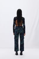 بنطال واسع بطبعة موسمية - حمضي داكن - رجالي - Les...