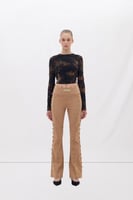 بنطال بانت 103 - لون عجينة البسكويت - قطن مريح بقص...