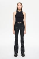 بنطال جلدي 003 – أسود – واسع جلد طبيعي – نسائي – L...