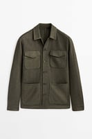 جاكيت رقيق من مزيج الصوف مصبوغ الجيب Massimo DuTTi