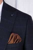 بدلة رجالي أزرق داكن بزركشة من Pr-paco-romano-أصلي