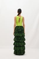 تنورة طويلة - حجر أخضر - بولي أميد بطبعة جرافيكية...