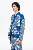 سترة صامويل النيلي نقش سجاد قطني فاخر Les Benjamin...