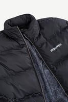 جاكيت منتفخ بسحاب أسود معطف رجالي الدفء والراحة Le...