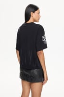 تيشيرت معلب – أسود – طبعات موسمية – قصة مربعة وراح...