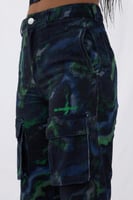 بنطال واسع بطبعة موسمية - حمضي داكن - رجالي - Les...