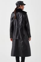 معطف واق من المطر من الجلد الطبيعي من DERIZA - أصل...