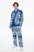 سترة صامويل النيلي نقش سجاد قطني فاخر Les Benjamin...