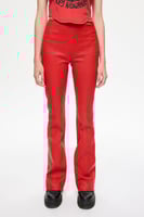 بنطال جلدي 002 – أحمر غامق – جلد طبيعي – نسائي – L...