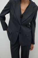 سترة منسوجة بغطاء رأس - تصميم عصري - لون قياسي - R...