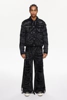 سترة جينز - أسود دينم - إغلاق أزرار خامة قطن - Les...