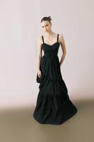 فستان ماكسي طويل من التفتا – أسود – فخامة وأناقة –...