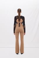 بنطال بانت 103 - لون عجينة البسكويت - قطن مريح بقص...